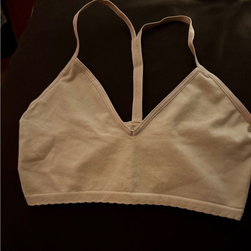 Anthropologie Seamless Ribbed racerback Bralette in Light Sand - Picture 5 of 6